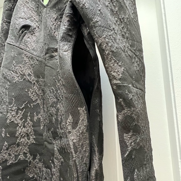 H&M Womens Black Jacquard Dress sz Large - Picture 15 of 16